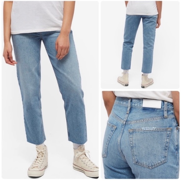 NEW RE/DONE 70s Ultra High Rise Stove Pipe Button Fly Jeans Size 32 - Picture 16 of 16